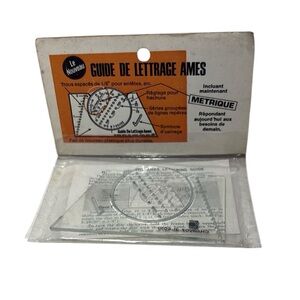 Lettrage Ames Guide with Metric Ruler